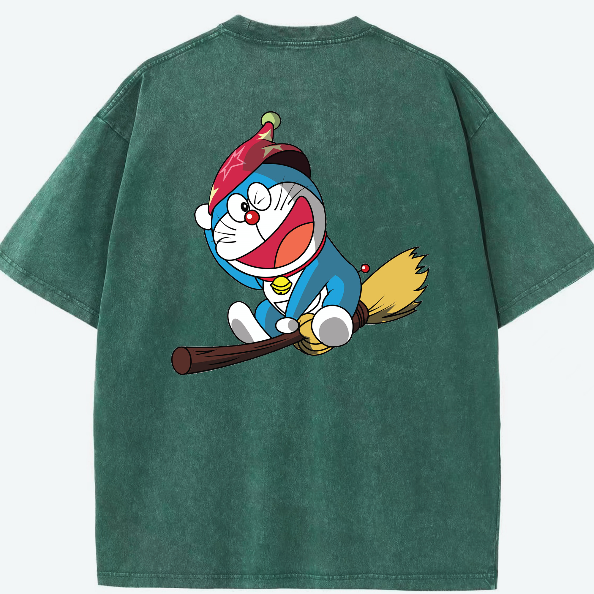 （画像用） ドラえもん Doraemon 綿100% ヴィンテージ風 半袖Tシャツ（背面プリント）